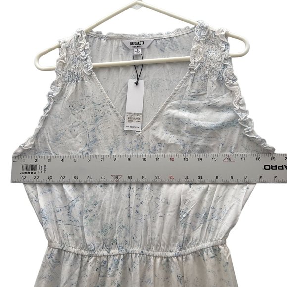 NEW BB DAKOTA X STEVE MADDEN Crystal Clear Print Tiered Midi Dress Small 0036 - Picture 8 of 11